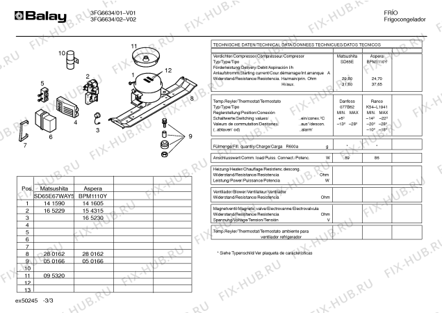 Схема №3 3FG5633 с изображением Дверь для холодильной камеры Bosch 00234350