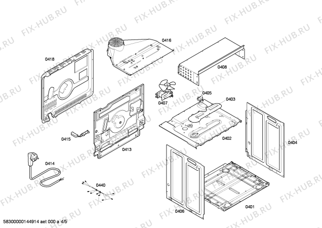 Взрыв-схема плиты (духовки) Siemens HB43AB551F horno.siemens.3D.indp.S5a.E0_CF_E.inox - Схема узла 04