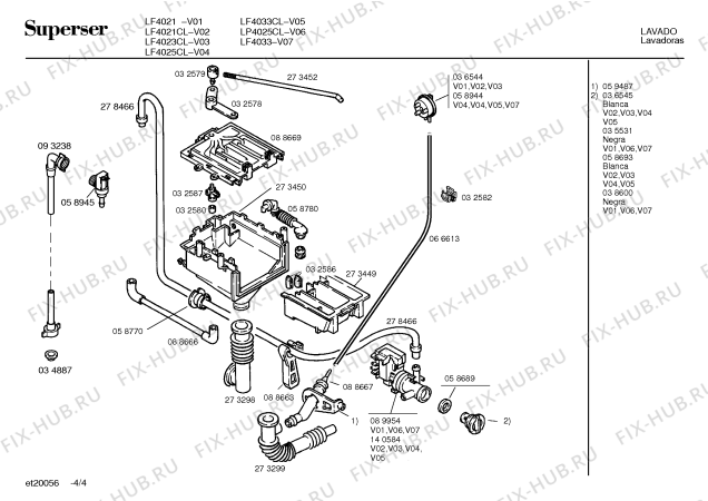 Схема №2 LF4023CL с изображением Панель для стиралки Bosch 00276839
