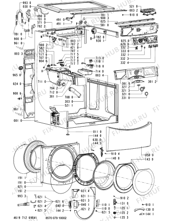 Схема №1 AWM 8000/1-E,P,GR с изображением Декоративная панель для стиральной машины Whirlpool 481245211758