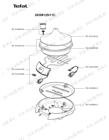 Схема №1 3939812/11B с изображением Скороварка Tefal TS-01000611