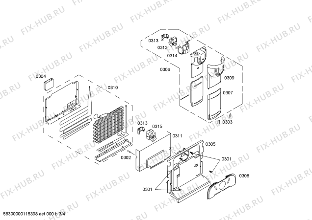 Схема №2 X5KXNSM361 с изображением Панель для холодильника Bosch 00431600
