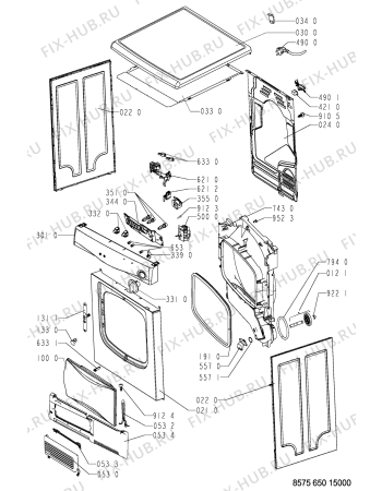 Схема №2 AWZ650 (F092458) с изображением Наставление для стиральной машины Indesit C00370938