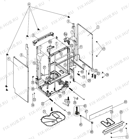 Взрыв-схема посудомоечной машины Gorenje GU62250W (388465, UNPT12T1) - Схема узла 08