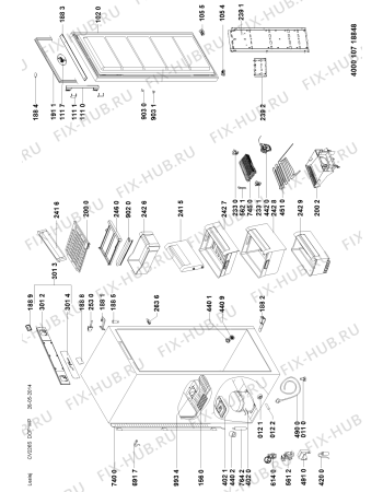 Схема №1 WVE1883 NF IX с изображением Дверка для холодильной камеры Whirlpool 481010564844