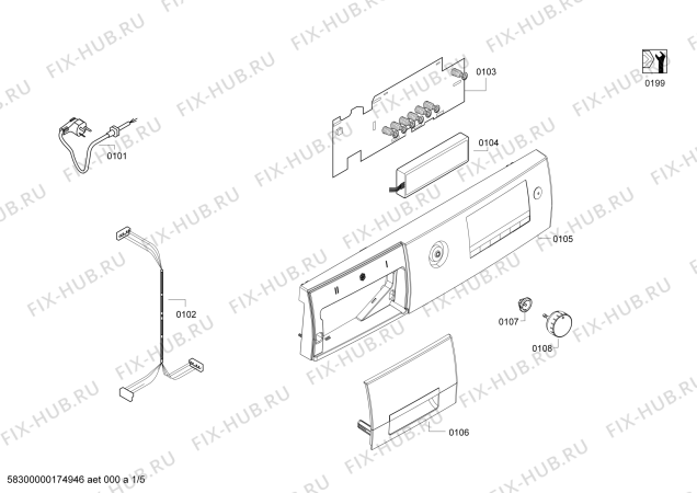 Схема №2 WM10S3N8TI с изображением Ручка для стиральной машины Siemens 00653200