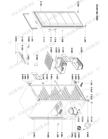 Схема №1 GKEA 215 OPTIMA+ с изображением Дверь для холодильной камеры Whirlpool 481241610395