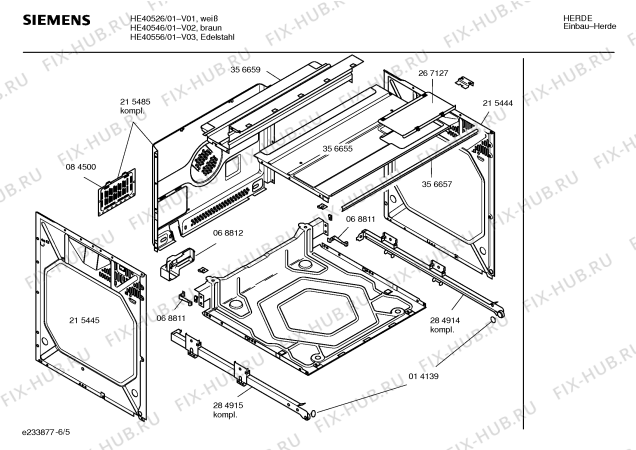 Схема №3 HE40545 с изображением Инструкция по эксплуатации для плиты (духовки) Siemens 00528365