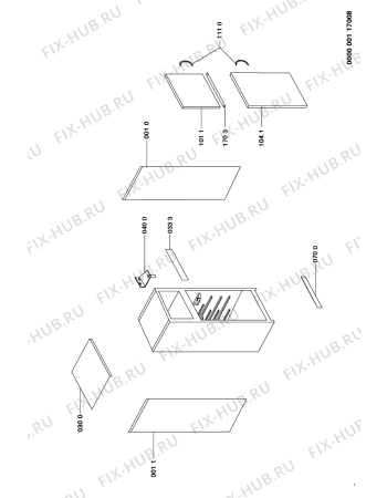 Схема №1 ART 686/YE/RH с изображением Часть корпуса для холодильной камеры Whirlpool 481244069006