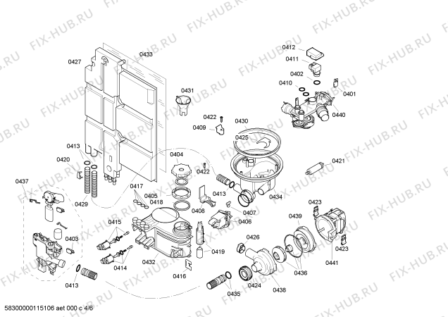 Схема №1 SHVATH1 VA9011ZTUA с изображением Рамка для посудомоечной машины Bosch 00446187
