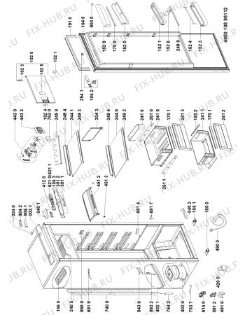 Схема №1 ARG 18481 A++ SF с изображением Крышечка для холодильника Whirlpool 481010835695