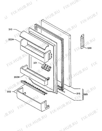 Взрыв-схема холодильника Zanussi ZF1055S - Схема узла Door 003