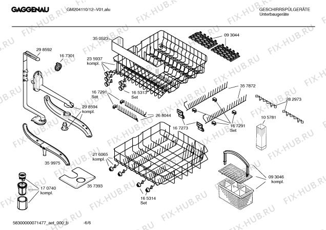 Схема №2 GM204110 с изображением Инструкция по эксплуатации Gaggenau для посудомоечной машины Bosch 00528461