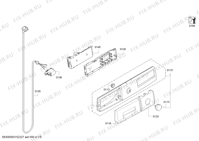 Схема №1 WM14S764TR IQ700 8KG;IQDRIVE OTOMATIK LEKE ÇIKARTMA с изображением Панель управления для стиралки Siemens 00705457