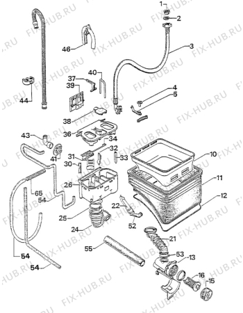 Взрыв-схема стиральной машины Electrolux WH230 - Схема узла W30 Water details  D