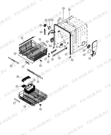 Взрыв-схема посудомоечной машины Upo D80DA (464232, DW90.1) - Схема узла 02