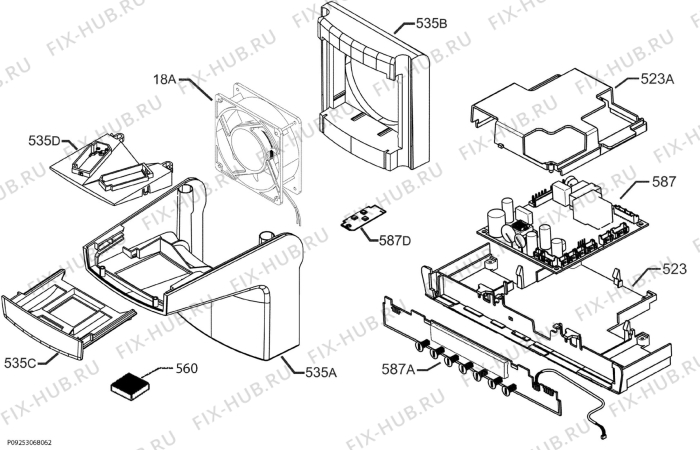 Схема №1 SCE81837TS с изображением Блок управления для холодильной камеры Aeg 982140018606695