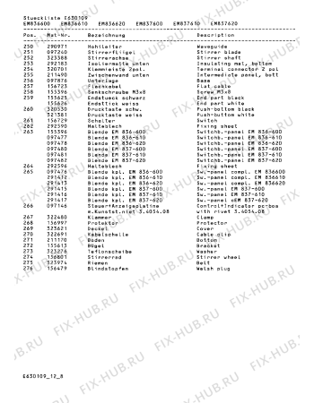 Взрыв-схема микроволновой печи Gaggenau EM836610 - Схема узла 09
