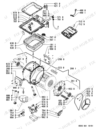 Схема №1 AWE 66169 с изображением Блок управления для стиральной машины Whirlpool 480111104712