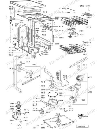 Схема №1 GSFS 5411/1 с изображением Блок управления для посудомойки Whirlpool 481221838646