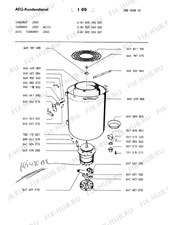 Схема №1 OEKO TURNAMAT 2000 с изображением Запчасть Aeg 8996454390684