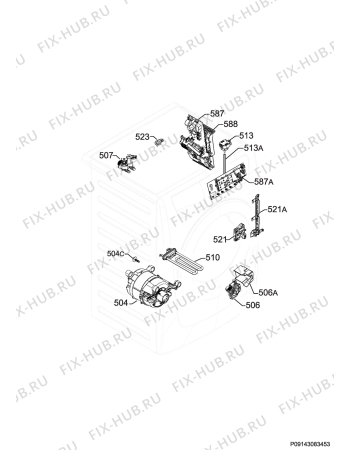 Схема №2 L68280FL с изображением Модуль (плата) для стиралки Aeg 973914911376007