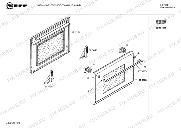 Схема №1 E1352N0GB 1071-N3 с изображением Лампа для плиты (духовки) Bosch 00030154