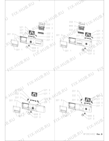 Схема №1 DDLX 90114 с изображением Декоративная панель для стиральной машины Whirlpool 481010824066