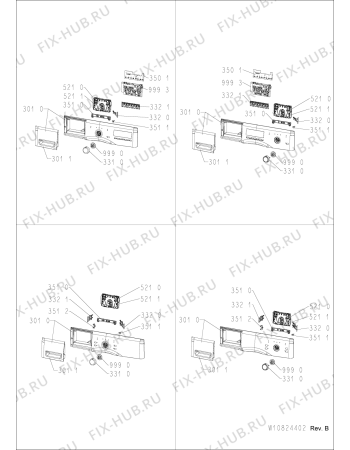 Схема №1 DDLX 80115 с изображением Кнопка, ручка переключения для стиралки Whirlpool 481010793967