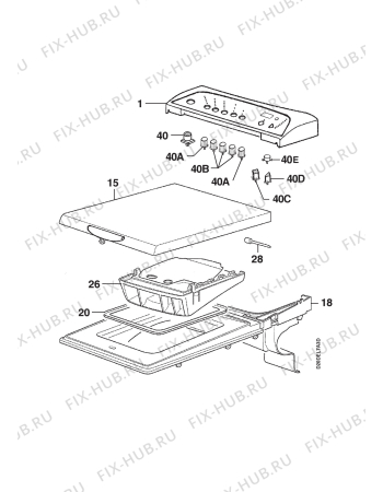 Взрыв-схема стиральной машины Zanussi TE1109V - Схема узла Command panel 037