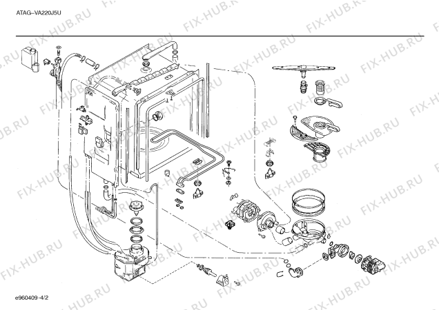 Схема №1 SMIATC1 VA 220 J5 U SCHWARZ с изображением Переключатель для электропосудомоечной машины Bosch 00069849