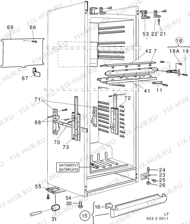 Взрыв-схема холодильника Rosenlew RKK400 - Схема узла C10 Cabinet