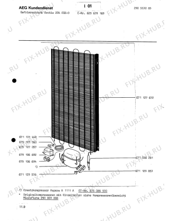 Схема №1 LGS 2054 с изображением Шланг для холодильника Aeg 8996711334426