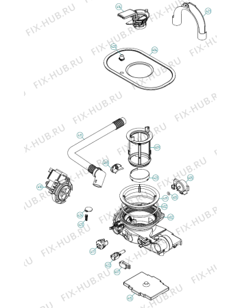 Взрыв-схема посудомоечной машины Asko D5654 XXL EU   -Stainless #8035654121 (339729, DW90.2) - Схема узла 04