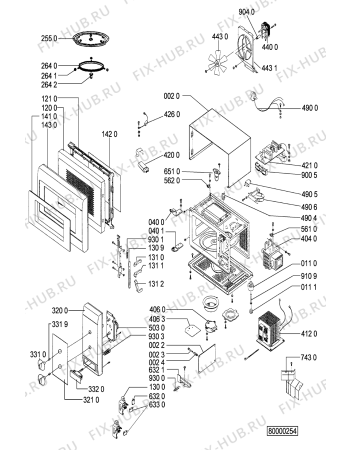 Схема №1 AKL 534/TORONTO с изображением Втулка (вставка) для микроволновой печи Whirlpool 481990200834