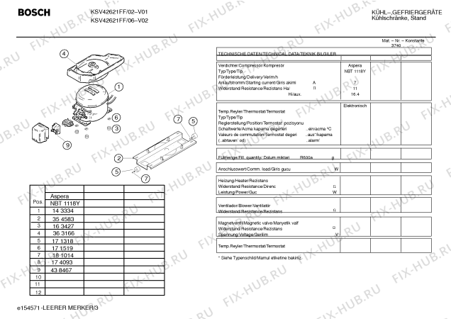 Взрыв-схема холодильника Bosch KSV42621FF - Схема узла 03