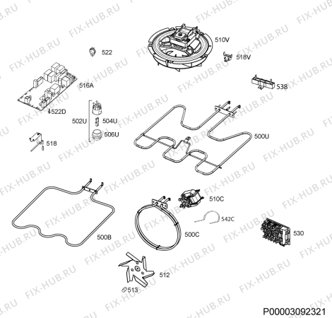 Взрыв-схема плиты (духовки) Ikea GRANSLOS 80349143 - Схема узла Electrical equipment