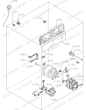 Схема №1 WT7122S (388536, SP10/331) с изображением Порошкоприемник (дозатор) для стиралки Gorenje 392187