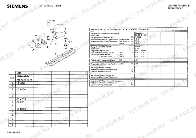 Взрыв-схема холодильника Siemens GT27KF0 - Схема узла 02