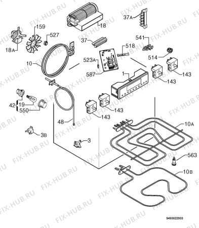 Взрыв-схема плиты (духовки) Privileg 942869_60104 - Схема узла Electrical equipment 268