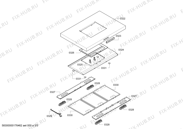 Взрыв-схема вытяжки Siemens LF98BD542 Siemens - Схема узла 03
