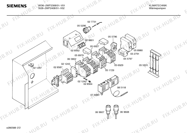 Взрыв-схема стиральной машины Siemens Ag 2WP2408 - Схема узла 02