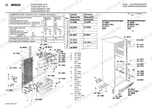 Схема №2 KGS3700GB с изображением Модуль для холодильника Siemens 00088810