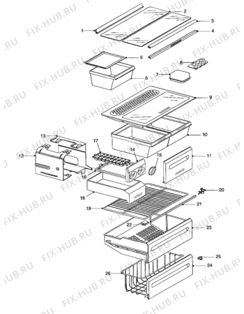 Взрыв-схема стиральной машины Zanussi ZFC56/37FF - Схема узла Furniture
