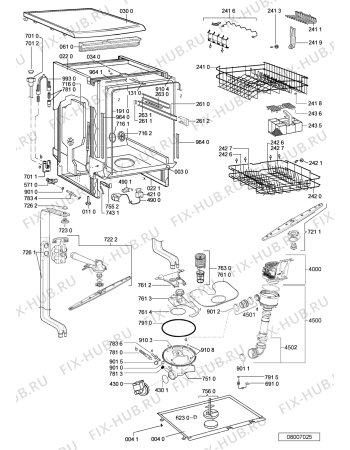 Схема №1 ADP 6600 WH с изображением Модуль (плата) управления для посудомоечной машины Whirlpool 481221838732