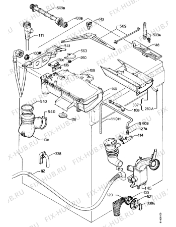 Взрыв-схема стиральной машины Electrolux EW1231I - Схема узла Water equipment