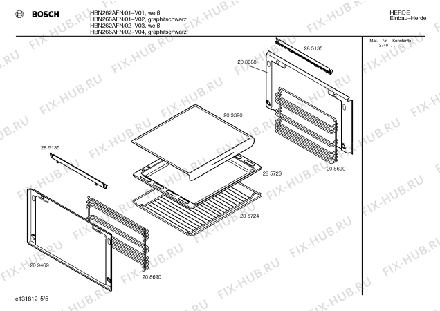 Схема №2 HBN226AFN с изображением Панель для электропечи Bosch 00286665
