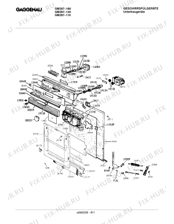 Схема №1 GM287910 с изображением Держатель для посудомоечной машины Bosch 00294174