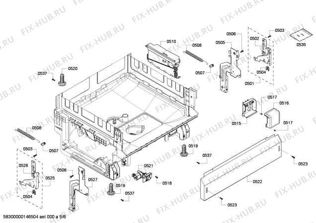 Схема №1 SHX6AP05UC с изображением Панель управления для посудомойки Bosch 00683341