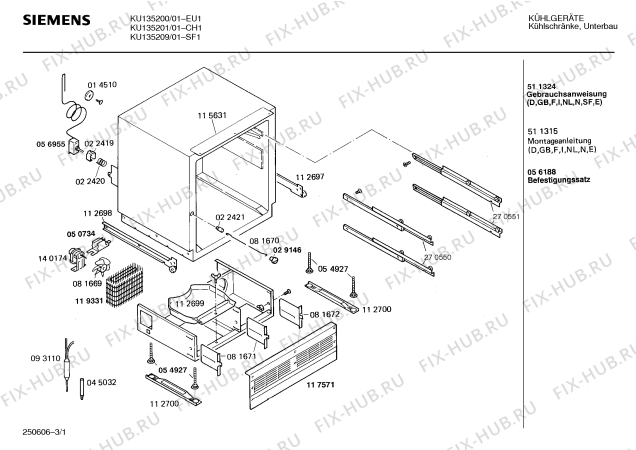 Схема №1 KU135209 с изображением Контейнер для холодильной камеры Bosch 00117954